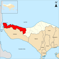 Peta kecamatan Gerokgak ring Kabupatén Buléléng, Bali
