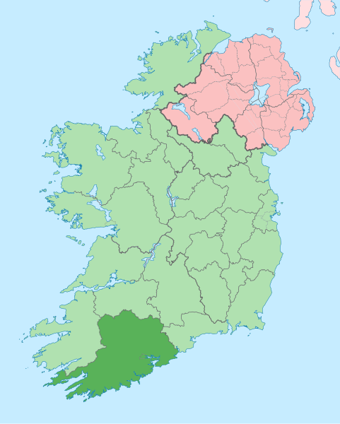 File:Island of Ireland location map Cork.svg