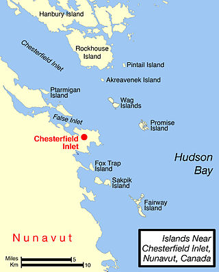 <span class="mw-page-title-main">Chesterfield Inlet</span> Inlet of Hudson Bay, Canada