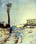 Chemin creux, effet dans la neige (1869}