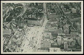 Aerial photo of Ban Jelačić Square in Zagreb, seen from the west 1933