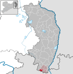 Läget för kommunen Jonsdorf i Görlitz