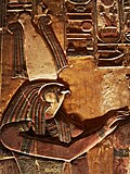 Thumbnail for File:KV17, the tomb of Pharaoh Seti I of the Nineteenth Dynasty, Burial chamber J, detail of a wall painting showing the God Sokar, Valley of the Kings, Egypt (49846341016).jpg