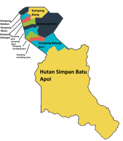 Lokasi Kampung Belaban di Mukim Amo