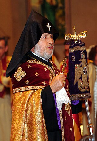 <span class="mw-page-title-main">Catholicos of All Armenians</span> Head of the Armenian Apostolic Church