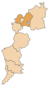 Location of the political district of Eisenstadt-Umgebung