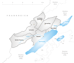 Repubblica e Cantone Neuchâtel – Mappa