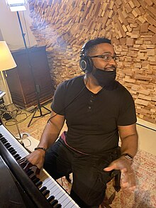 Keith Brown in the studio recording 'African Ripples' at Samurai Recording Studio, NYC -2020.jpg
