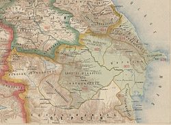 «خانات در بند و مناطق قفقاز در زمان قاجاریان که به روسیه واگذار شد»