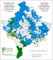 Religious structure of Kosovo and Metohija by settlement 1991.