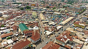 View of Koforidua and central market