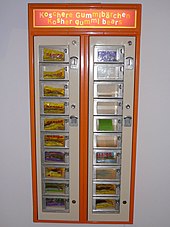 Vending machine for kosher gummy bears at the cafeteria of the Jewish Museum Berlin