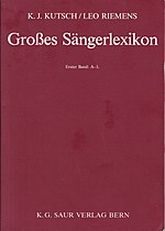 Vignette pour Großes Sängerlexikon