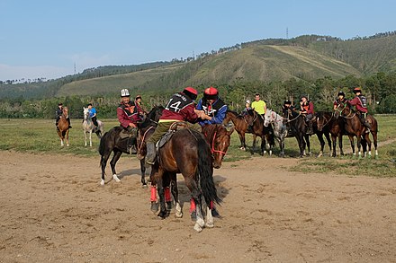 Kyrgyz festival Kok-boru. Ulan-Ude, Buryatia.
