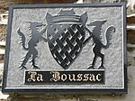 Reynard and vixen supporting the arms of La Boussac, France La boussac.jpg