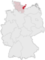 Tyskland, beliggenhed af Ostholstein markeret