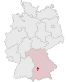 Lokasi Landkreises Aichach-Friedberg di Jerman