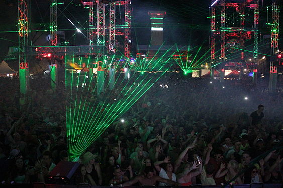 Lasershow von der Bühne