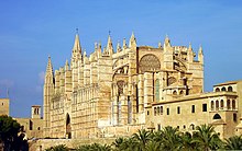 After the conquest, the Cathedral of Santa Maria of Palma was constructed on the old mosque, as was the custom in that era. Laseu.jpg