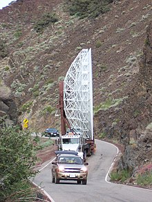 A fully assembled Leighton Dish being moved to CARMA LeightonDishMovingToCarma.jpg