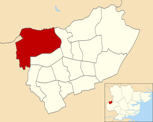 Location of Little Parndon ward Little Parndon ward in Harlow 1976.svg