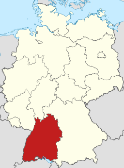 Locator map Baden-Wrttemberg in Germany