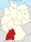 Locator map Baden-Württemberg in Germany.svg