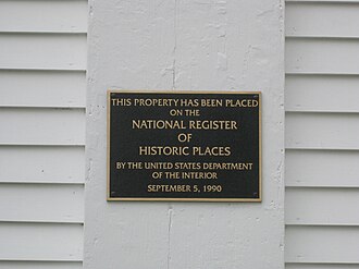 The Loudon Town Hall is listed on the National Register of Historic Places. Loudon Town Hall NRHP Plaque.jpg