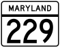 Maryland Route 229 işaretçisi