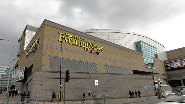 The arena during sponsorship by Manchester Evening News