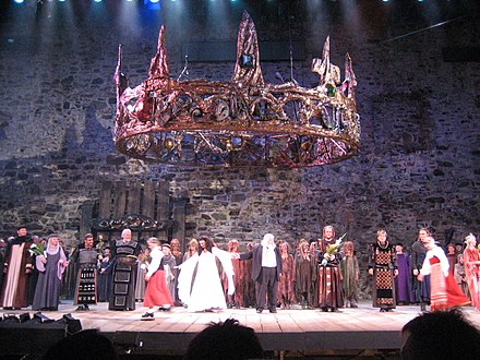 Macbeth performed in the court of the Olavinlinna castle, Savonlinna