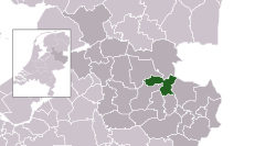 Highlighted position of Twenterand in a municipal map of Overijssel