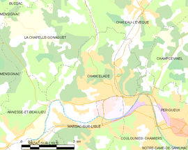 Mapa obce Chancelade