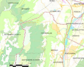 Mapa obce Chapareillan