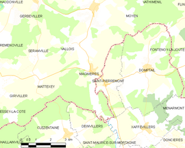 Mapa obce Magnières
