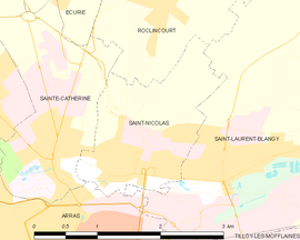 Mapa obce Saint-Nicolas