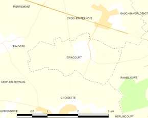 Poziția localității Siracourt