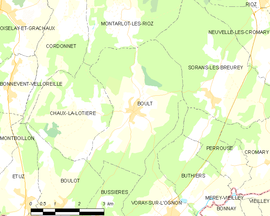 Mapa obce Boult