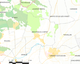 Sérignan-du-Comtat - Localizazion