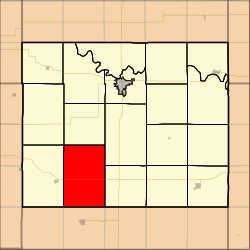 Map highlighting Lyon Township, Cloud County, Kansas.svg