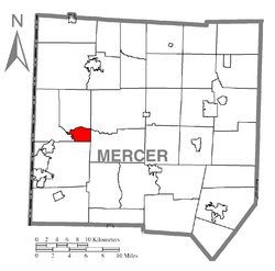 Location of Clark in Mercer County