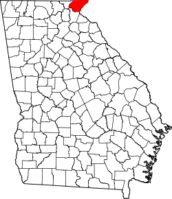 Karte von Rabun County innerhalb von Georgia