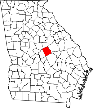 Map of Georgia highlighting Wilkinson County