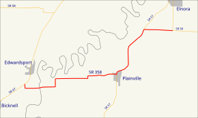 Map of Indiana State Road 358.svg