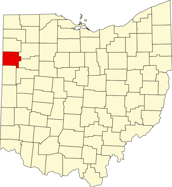 صورة:Map of Ohio highlighting Van Wert County.svg