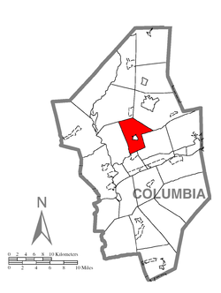 Vị trí trong Quận Columbia, Pennsylvania