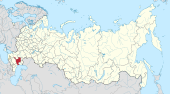 Map showing Kalmykia in Russia