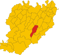 Map of comune of Gropparello (province of Piacenza, region Emilia-Romagna, Italy).svg