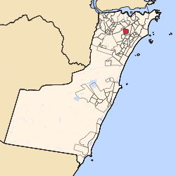 Mapa indicando a localização do bairro Ibes no município de Vila Velha, Espírito Santo