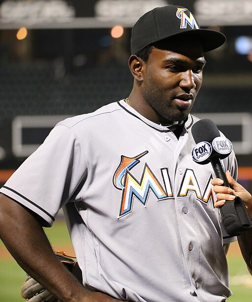 Marcell Ozuna on April 11, 2016